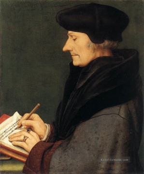  schreiben - Porträt des Erasmus von Rotterdam Schreiben Renaissance Hans Holbein der Jüngere